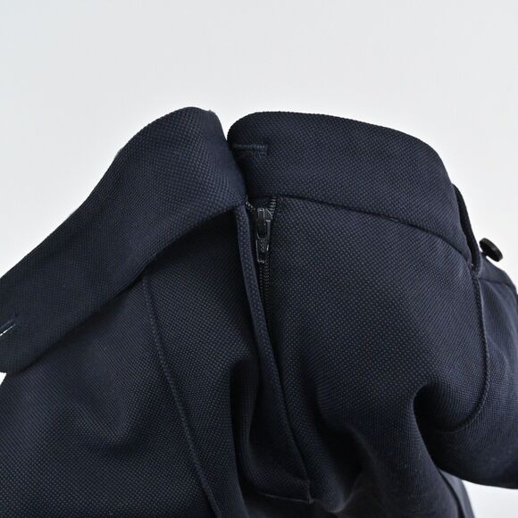 THEORY Pants Womens Size 6 Navy Blue Cotton Mid Rise Taper Pintuck Summer Pique - Picture 7 of 12